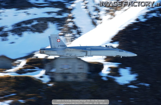 2003-10-10 Axalp Shooting Range 104 - FA-18C Hornet